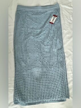 Steve Madden Light Blue Crochet Pencil Skirt Size XL